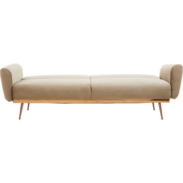 Doe 2 Seater Fold Out Sofa Bed - Beige (85cm H X 211cm W X 83cm D)