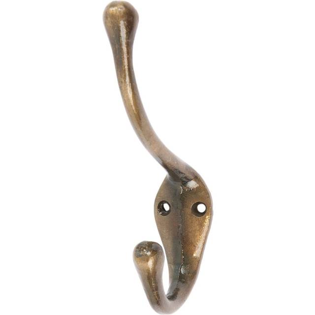 30mm x 140mm Narrow Hat & Coat Hook - Brass