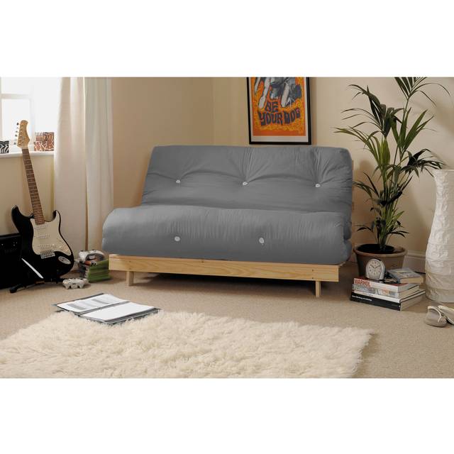 Trishelle Double Clic Clac Sofa - Grey (76cm H x 120cm W x 78cm D)