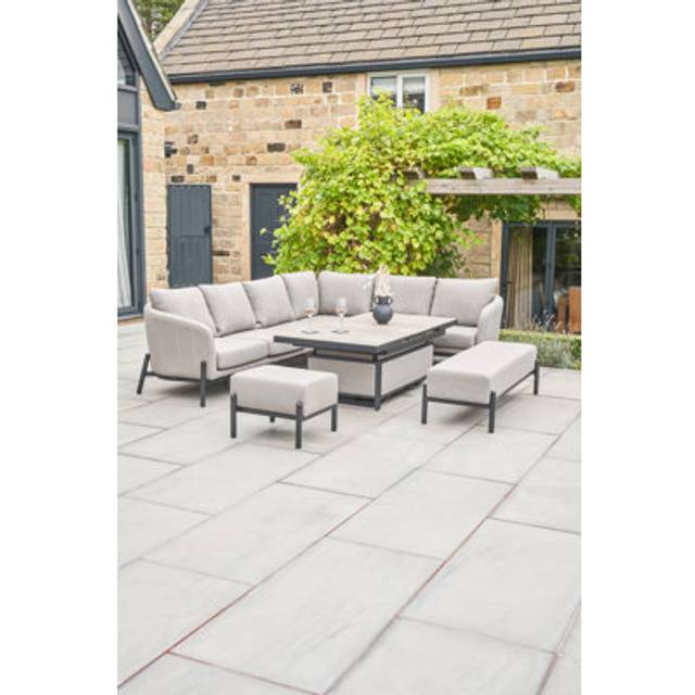 Wicker 9 - Person Garden Lounge Set - Black (9)