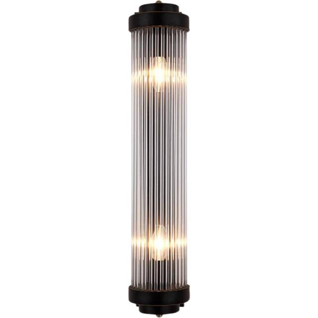 Modern Glass Picture Wall Light Luxury Sconce Glowy Living Room Gold Black Pillar - Matte Black