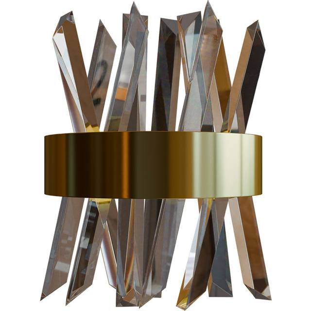 Modern Wall Light Gold Sconce Lampshade  Picture Bedroom Living Room Elegant Luxury (30cm H X 25cm W X 20cm D)