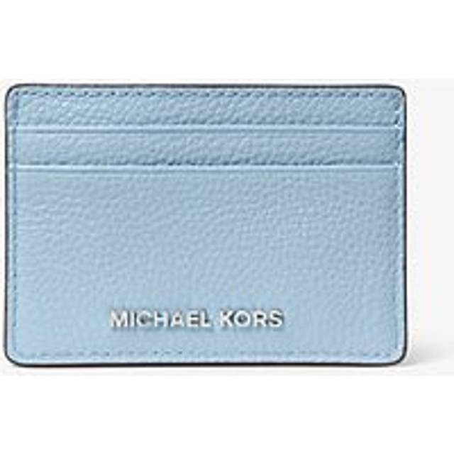 MK Pebbled Leather Card Case - Blue - Michael Kors