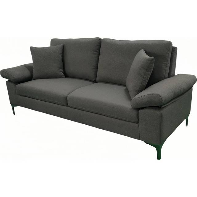 Deeshawn Grey 3 Seater sofa (85cm H X 202cm W X 81cm D)