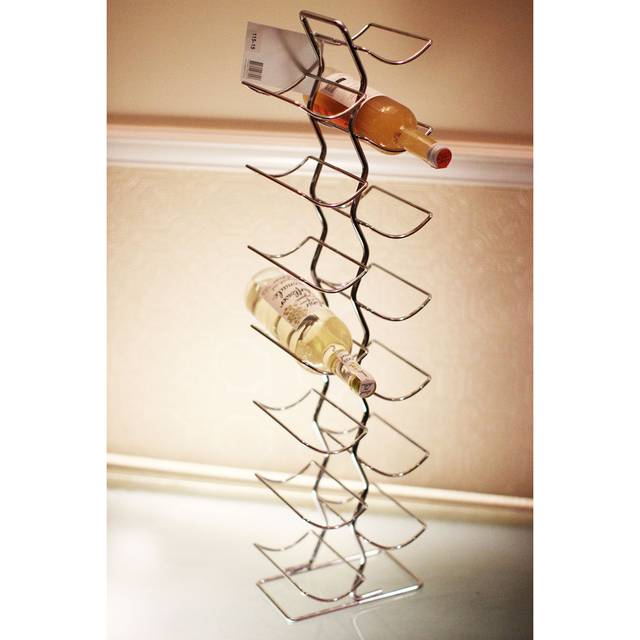 Bostyn Wine Bottle Rack Chrome (80cm H X 22cm W X 16cm D)