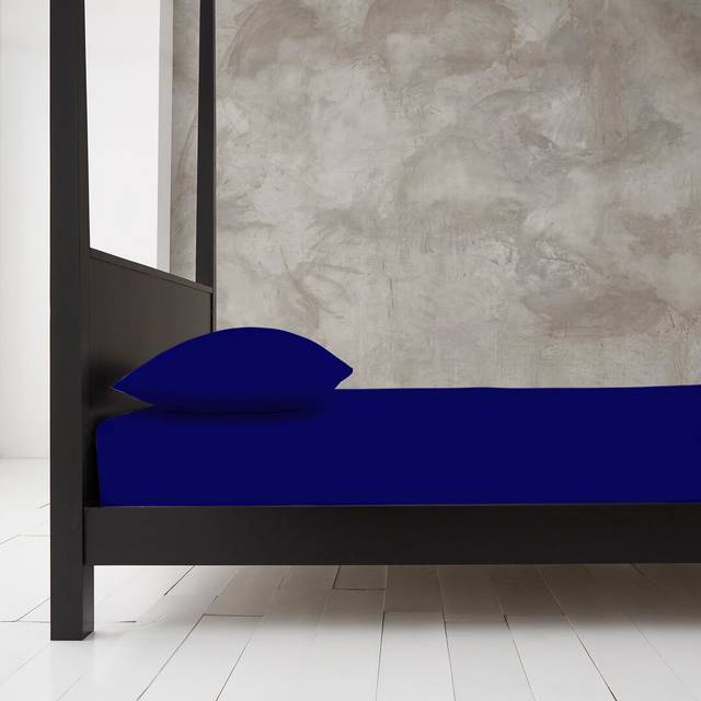 Diamond Fitted Sheet - Royal Blue (Double (4&#39;6))