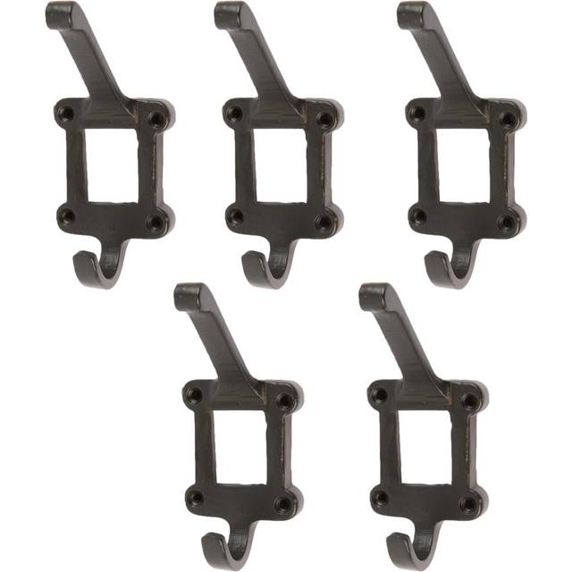 Hammer & Tongs - Window Back Hat & Coat Hook - W50mm x H110mm - Black (11cm H X 4.8cm W X 6.3cm D)