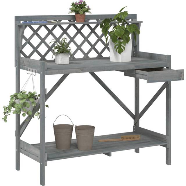 Felan Potting Bench - Grey (117cm H X 110cm W X 50cm D)