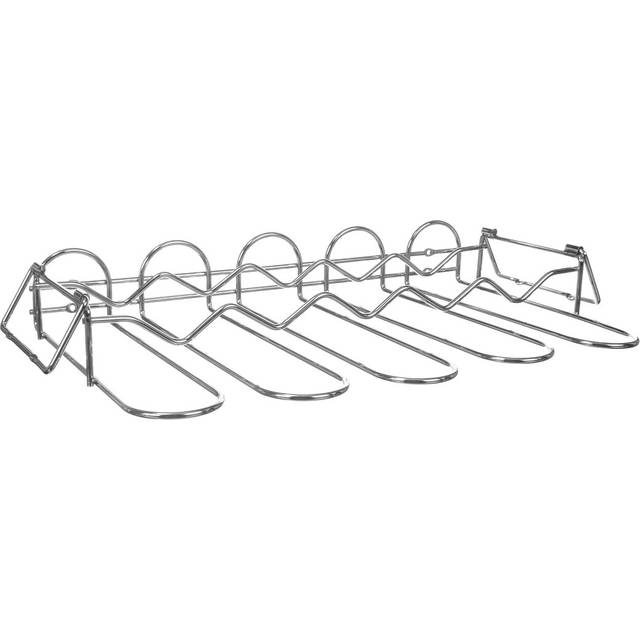 5 Bottle Wall Mounted Wine Glass Rack - Silver (8cm H X 30cm W X 50cm D)