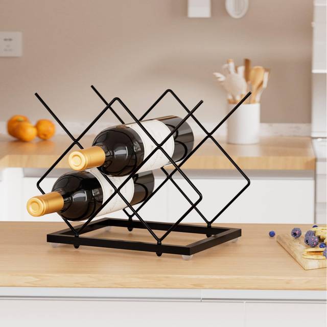 Blatchley Wine Bottle Rack - Black (23.5cm H X 25.5cm W X 18.5cm D)