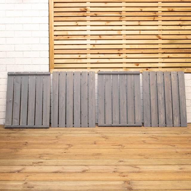 Pack of 2 Grey Washed Back Panels Only for SA-BINS2 Single Bin Storage