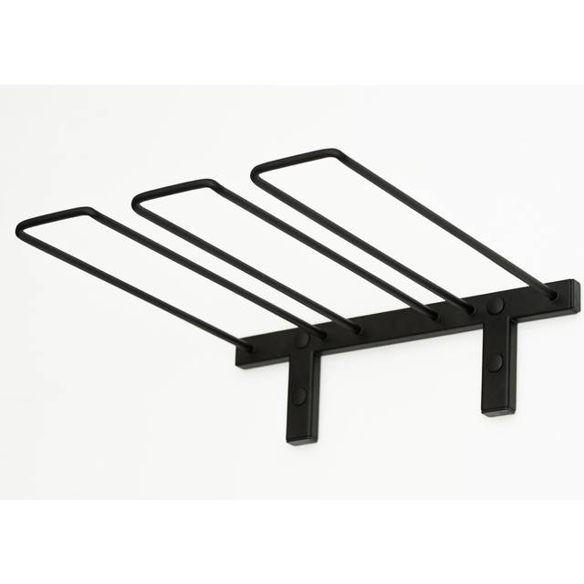 Rocio Wall Mounted Wine Glass Rack in Black (10cm H X 33cm W X 33cm D)
