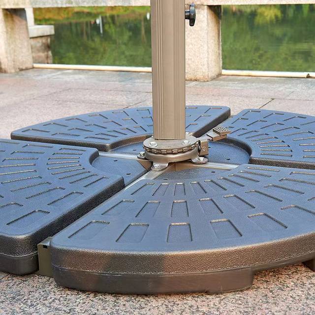 Catelaya Samuel Alexander 70kg 4 PCS Cantilever Parasol Base Weights Set Water or Sand Heavy Duty Parasol Weights for Banana and Hanging Garden Furnit - Black (4.8cm H X 7.5cm W X 7.5cm D)