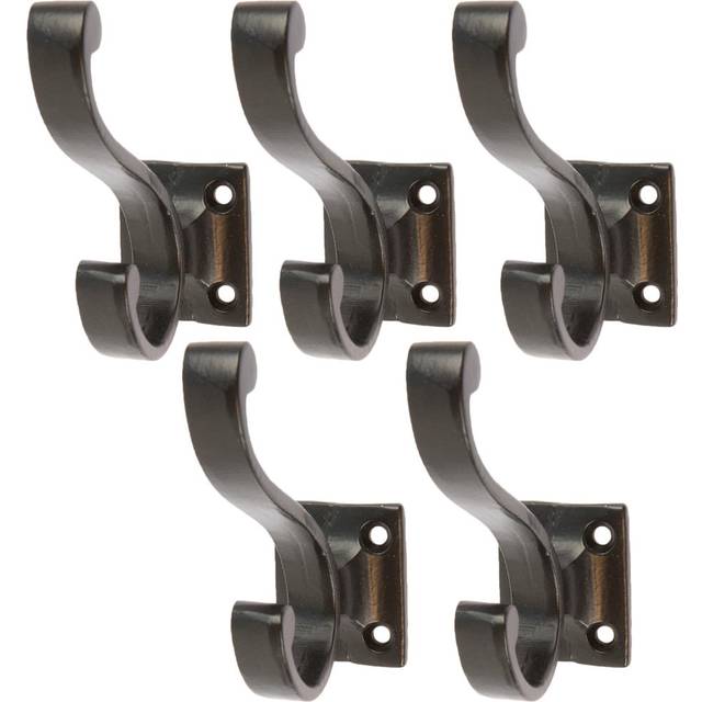 Hammer & Tongs - Square Back Hat & Coat Hook - W35mm x H80mm - Black (8.2cm H X 3.3cm W X 7.8cm D)