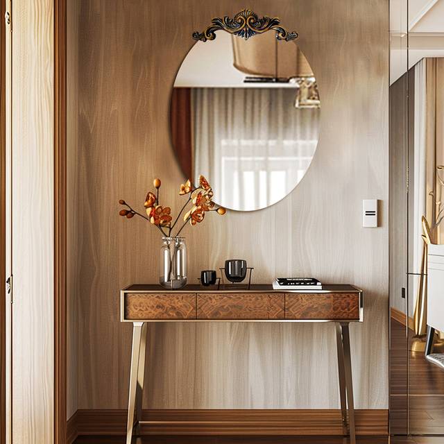 Ursina Oval Mirror - Brass (84.5 cm H x 60 cm W)