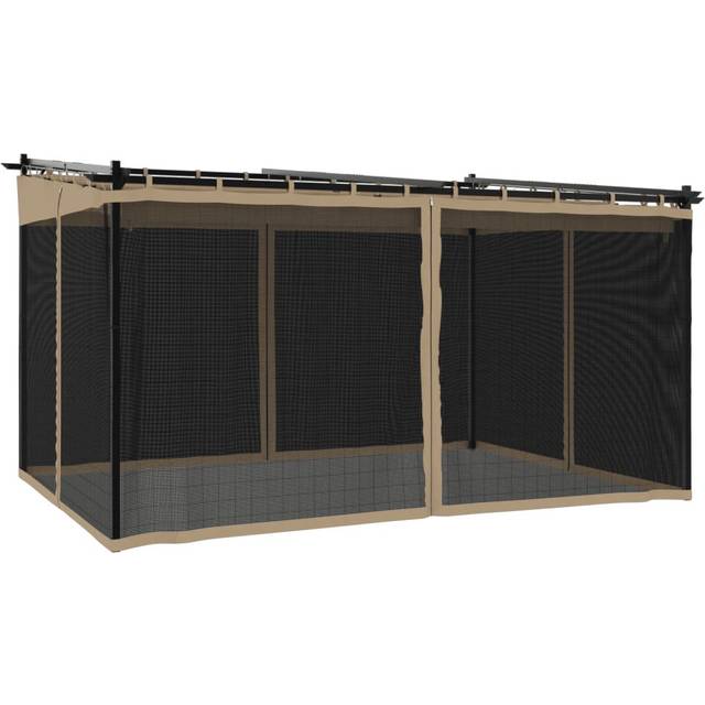 Charlyne 13 Ft. W x 10 Ft. D Metal Soft-top Gazebo - Taupe (396cm W X 297cm D X 230cm H)