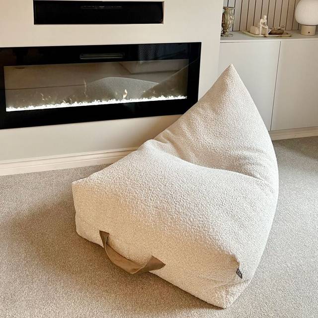 Snug Humbug Classic Bean Bag - Oat (116cm H x 140cm W x 120cm D)