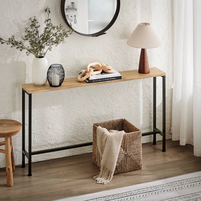 Abingt 120cm Console Table - Wooden Effect (65cm H x 120cm W x 20cm D)