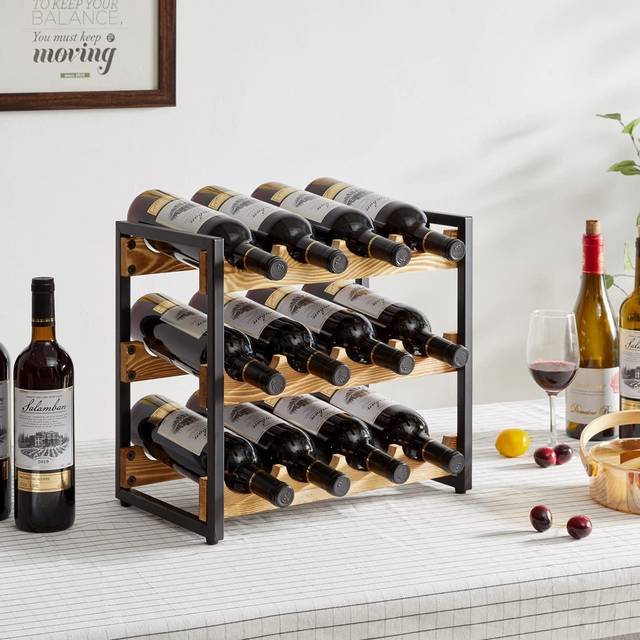 Blaklie Wine Bottle Rack Brown (36cm H X 40cm W X 23cm D)