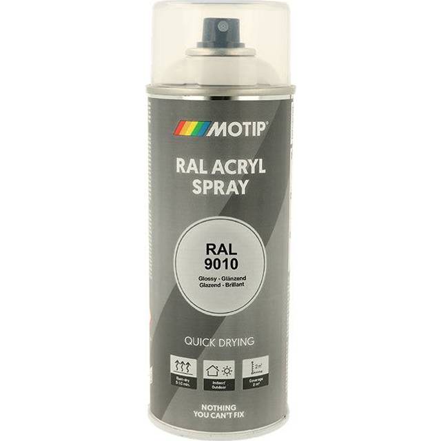 Motip High Gloss RAL 9010 - Sprayfärg Pure Vit 400 ml
