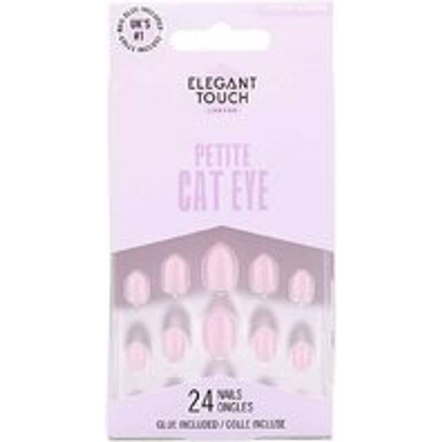 Elegant Touch Petite Gel Finish Whimsical Wisteria False Nails With Glue 24s