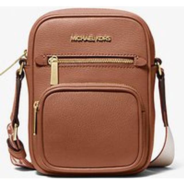MK Jet Set Medium Leather Crossbody Bag - Brown - Michael Kors - ONE SIZE