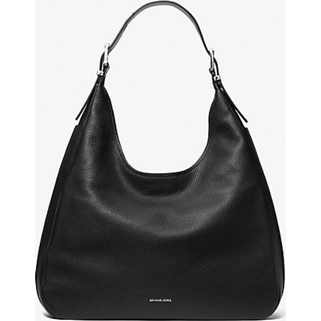 MK Nolita Large Pebbled Leather Hobo Shoulder Bag - Black - Michael Kors