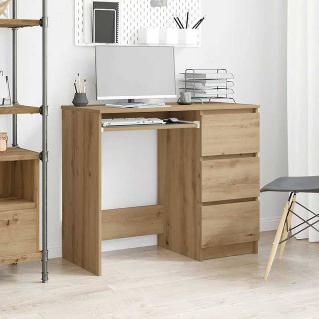Brayden Studio Raeburn Desk Artisan Oak 76cm H X 45cm W X 90cm D