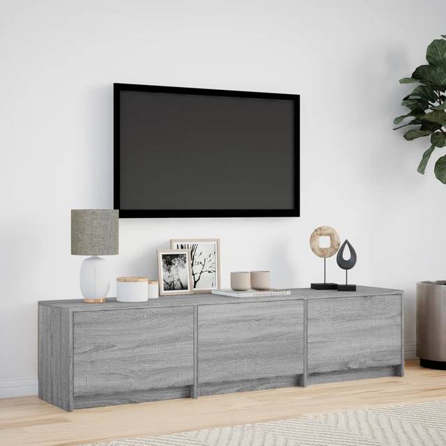 Vidaxl TV stand 97 x 34 x 40cm made of wood - Grey Sonoma (165cm)