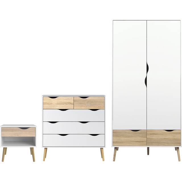 Midpines Piece Bedroom Set - White;Oak