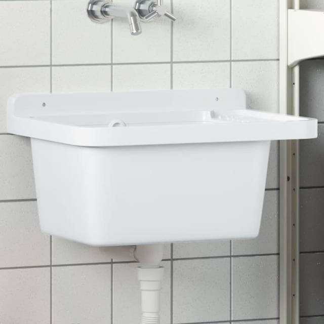 Belfry Bathroom Langlois Resin Sink - White (24cm H x 35cm W x 50cm D)