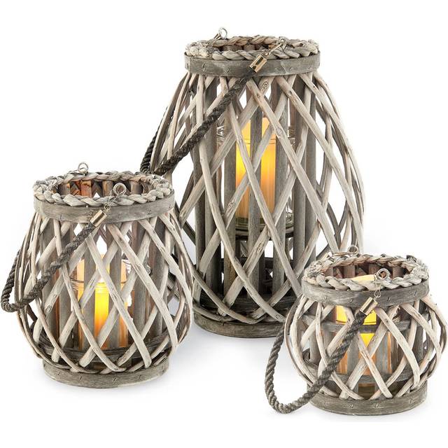 Wood Lantern (30cm H X 0cm W X 0cm D)