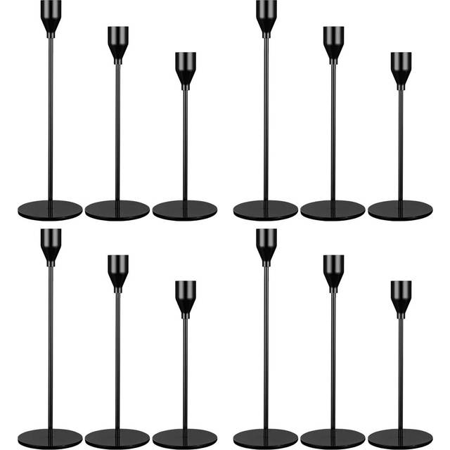 Cartagena Metal Tabletop Candlestick - Black