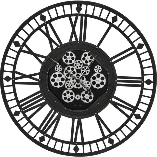 Binh Iron Wall Clock - Black (90cm W X 90cm H X 7.5cm D)