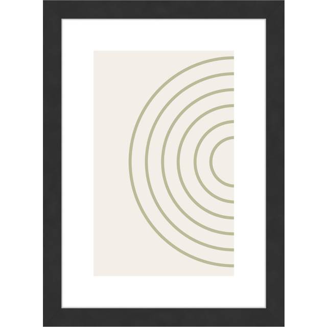 Velino Wooden Photo Frame 21 x 29.7 cm (A4) with Abstract Poster Print - Black