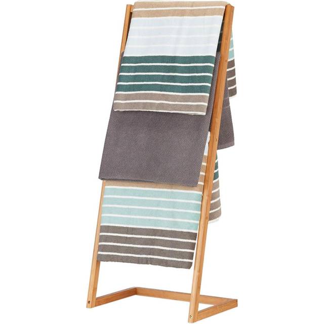 Avilla Wood 4 Freestanding Towel Stand - Natural (98cm H X 40.5cm L X 28cm D)