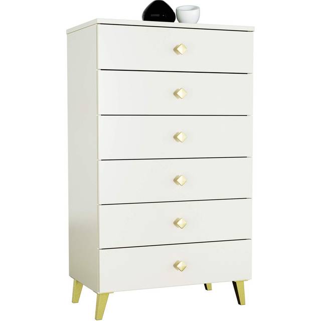 Allyne Accent Chest - Cream (104cm H X 60cm W X 37cm D)