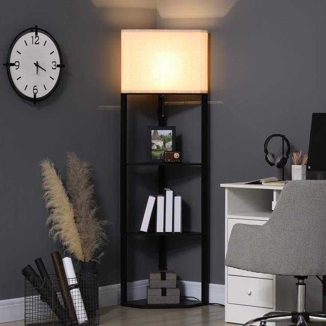 Roxan 159cm Novelty Floor Lamp - Black (159cm H X 50cm W X 37cm D)