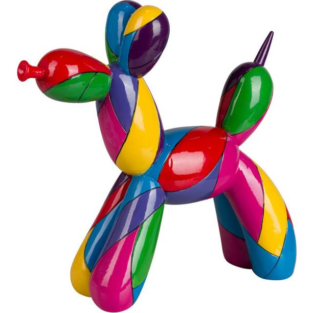 RESIN POP ART BALLOON DOG FIGURE 28X10x28 CM - Red;Yellow;Orange;Purple;Gold (71.12cm H X 71.12cm W X 25.4cm D)