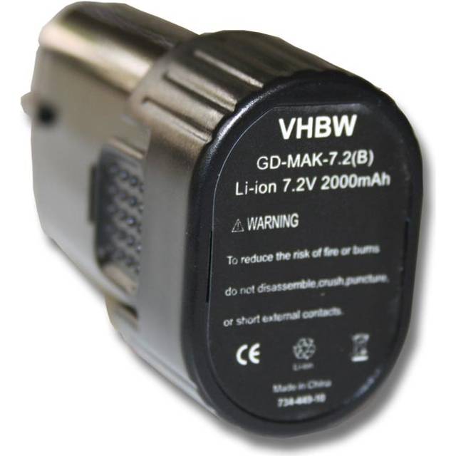Vhbw - Battery compatible with Makita GN900SE, DF010D, DF010, DF010DSE, DF010DS, GN900, DF010DZ, GN900S Power Tools (2000 mAh, Li-Ion, 7.2 v)