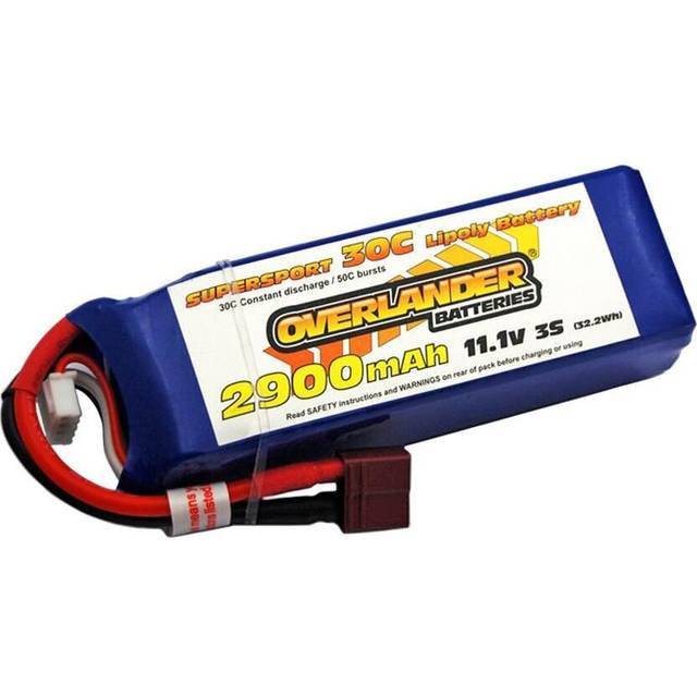 Overlander Supersport Pro 2900mah 3s 11.1v 35c Lipo Battery With Deans Connector