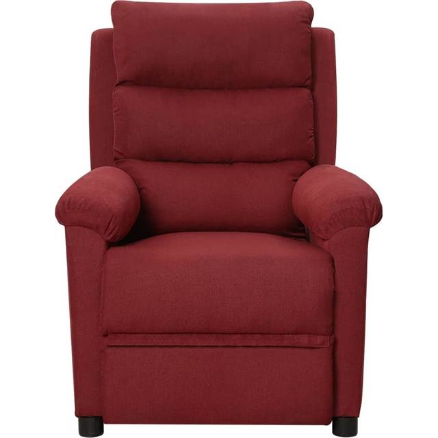 Massagefåtölj vinröd tyg
