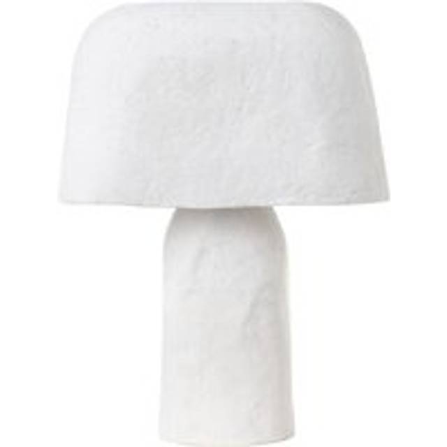 Beliani Table Lamp Carrasco Papier-mâché White, White