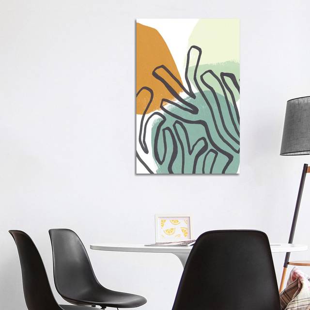Midcentury Modern Coral I by June Erica Vess - Wrapped Canvas Painting (101.6cm H x 66.04cm W x 1.905cm D)