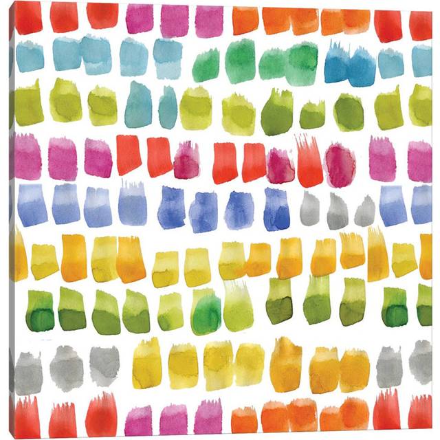 Painters Palette Multi II (Brush Stroke) by Nancy Green - Wrapped Canvas Print (45.72cm H x 45.72cm W x 3.81cm D)