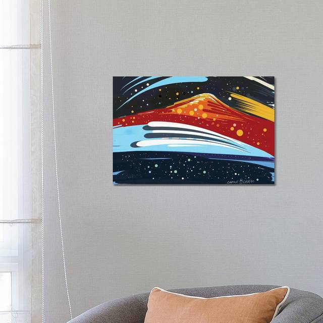 Red Mountain in the Starry Night by Emmanuel Signorino - Wrapped Canvas Art Prints (66.04 cm H x 45.72 cm W x 3.175 cm D)