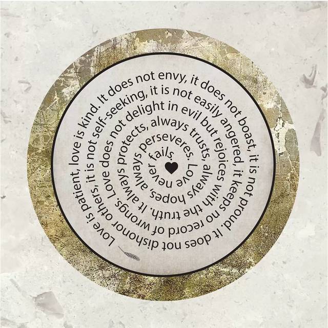 Gold Foil And Black Text Scriptures 1 (45.72cm H x 45.72cm W x 3.81cm D)