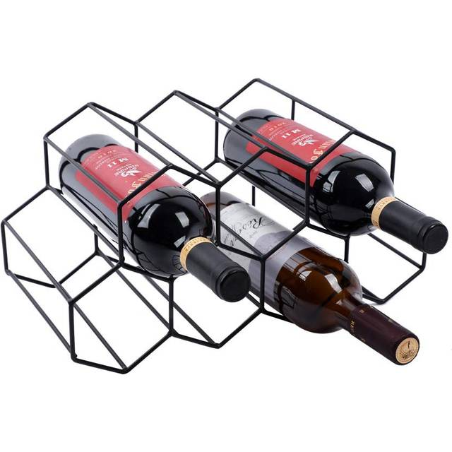 Blaykleigh Wine Bottle Rack Black (19.3cm H X 36.8cm W X 19.3cm D)