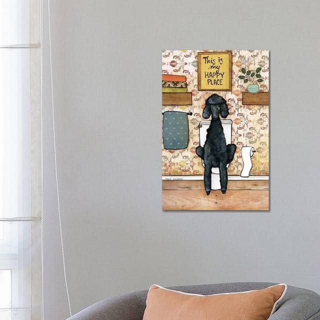 Happy Place Poodle by Jamie Morath - Wrapped Canvas Graphic Art (66.04 cm H x 45.72 cm W x 3.175 cm D)