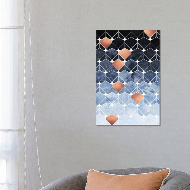 Copper Diamonds, Rectangular by Elisabeth Fredriksson - Wrapped Canvas Graphic Art (66.04cm H x 45.72cm W x 3.81cm D)